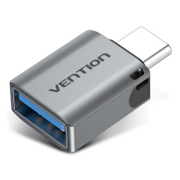 Adaptador USB-C a USB-A 3.0   MachoHembra OTG  Aluminio  Gris  CDQH0  Vention