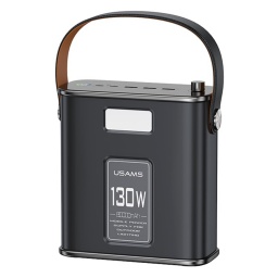 CD196   Power Bank  80000mAh  130W 2QC 3.0+PD  Carga Rpida CCable tipo C a tipo C 100W  Negro  USAMS
