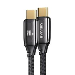 Cable de Datos   USB C a USB C  240W  U82  PD 3.1  2M  Negro  SJ581  USAMS