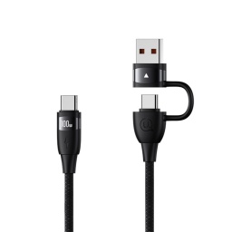 Cable de Datos U85   USB A / USB C a USB C  100 W  2M  Negro  SJ655  USAMS