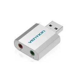 Tarjeta Sonido Externa USB-A   Plateado  VAB-S13  Vention
