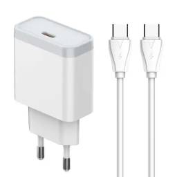 Cargador de Pared Q122   USB C a Tipo C  27W  5A  Carga Rpida  LDNIO