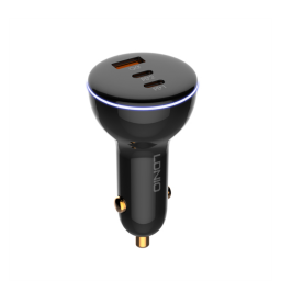 Cargador Auto C102   USB C a Tipo C  160W  PD30W+PD30W+QC100W  Negro  LDNIO