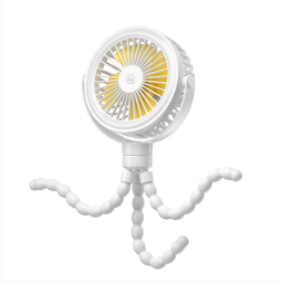 ZB289 Ventilador Porttil para Cochecito de Beb o Escritorio   CLuz  2000mAh  Blanco  USAMS