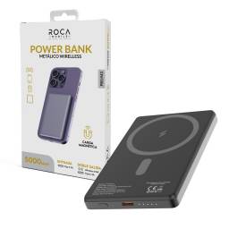 Power Bank ROCA PB5/M3   5.000mAh  Carga Magntica  Entrada: Tipo C / Salida: Tipo C+Magntico