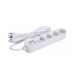 Alargue 4 Tomas Schuko a Ficha 3L   10A   Cable 3M  Conatel