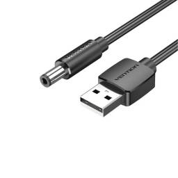 Cable USB-A a DC 5.5 mm   1.5M  Negro  CEYBG  Vention