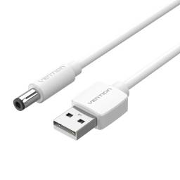 Cable de Poder USB-A a DC 5.5mm   1.5M / Blanco  CEYWG  Vention