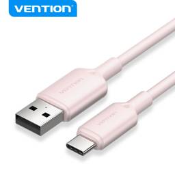 Cable USB-A 2.0 a USB-C   60W / 3A / 1M / Rosado  CTQPF  Vention