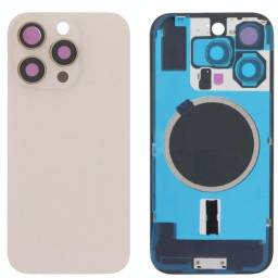 Tapa de Batera Apple iPhone 16 Pro Max cMarco   cLens de Cmara  Dorado  NASAN (sin garanta  sin devolucin)