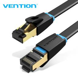 Cable de Red Flat   Cat.8 SSTP  3M  Negro  IKCBI  Vention