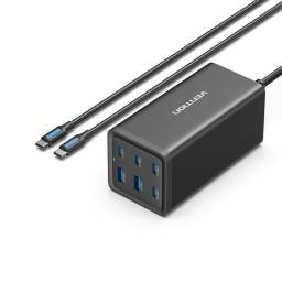 Cargador de Escritorio 2 USB-A+ 4 USB-C GaN   18W18W20W45W140W140W  Cable 1 5M  Negro  FENB0-EU  Vention