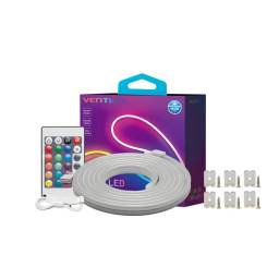 Tira de Luces LED Neon   Silicona  Control Remoto IR  USB 5V  1M  Blanco  PAEWF  Vention