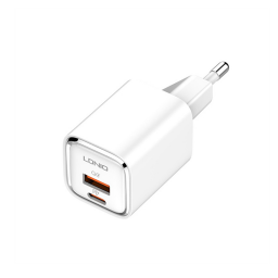 Cargador Pared A2317C   Lightning  30W  PD/QC3.0  Carga Rpida  Blanco  LDNIO