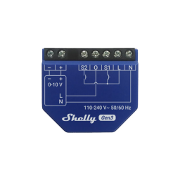Shelly Dimmer 0/1-10V PM Gen3   Controlador 0/1-10V PM  Wi-Fi