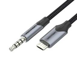 Cable de Audio Micro USB a 3.5mm   MachoMacho  5M  Negro  BDGBG Vention