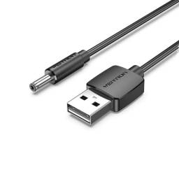 Cable DC Power USB-A a 3.5 mm x 1.35 mm    5V / 0.5M / Negro  CEXBD  Vention
