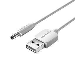 Cable DC Power USB-A a 3.5 mm x 1.35 mm    5V / 1M / Blanco  CEXWF  Vention