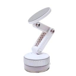 Soporte Vehicular Magntico X51   Rotacin multingulo  Plegable  c/Ventosa  Blanco