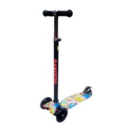 Monopatin Sky Riders para Nios (ROD-8800)   3 Ruedas c/Luces  Negro  Tinok