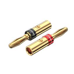 Conector Banana para Parlantes   x2  Chapado en oro  BFDJ0-2  Vention