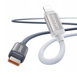 Cable de Datos USB C a Lightning Bicolor   PD  30W  1.2M  AzulRosado  SJ757  USAMS