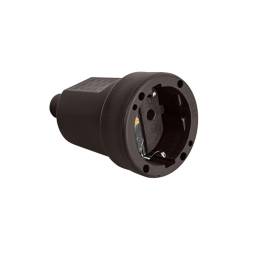 Ficha Hembra Schuko de Goma   Negro  Conatel