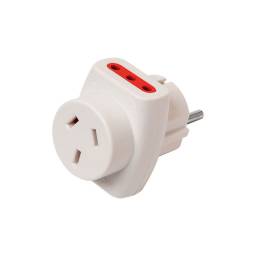 Adaptador Nema + 2 3L a Ficha Shuko   Blanco  Conatel