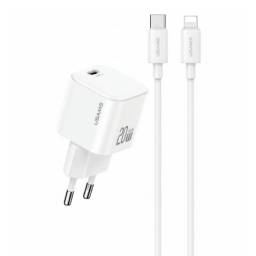 Cargador Pared   20W  Tipo C a Lightning  Carga Rpida  Blanco  JO03  USAMS