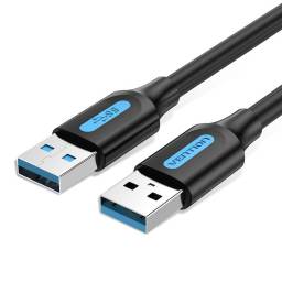 Cable USB-A 3.0   Macho/Macho / 1M / Negro  CONBF  Vention