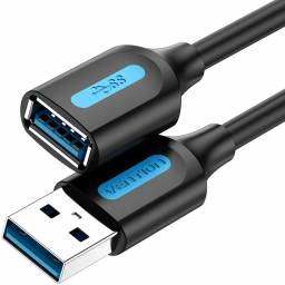 Cable Extensor USB-A 3.0   MachoHembra  0.5M  Negro  CBHBD  Vention