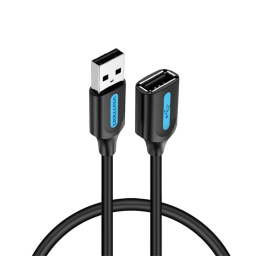 Cable Extensor USB-A 2.0   MachoHembra  1M  Negro  CBIBF  Vention