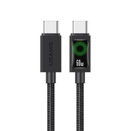 Cable de Datos USB C a USB C SJ773   60W  1.2m  Negro  U92 USAMS