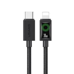 Cable de Datos USB C a Lightning SJ774   30W  1.2m  Negro  U92  USAMS