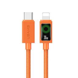 Cable de Datos USB C a Lightning SJ774   30W  1.2m  Anaranjado  U92  USAMS
