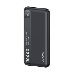 Power Bank 2 Puertos   USB A / USB C  10.000mAh  22.5W  Negro  CD263  USAMS