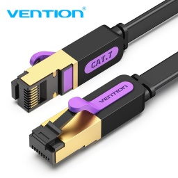 Cable de Red Flat   Cat.7 UTP  5M  Negro  ICABJ  Vention
