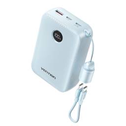 Power Bank   20000mAh  22.5W  LCD  Cable USB-C a USB-C  Celeste  FKBL0-C  Vention