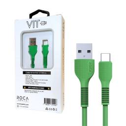 Cable de Datos ROCA   VIT  USB A a USB C  100cm  2.4A  Verde  721126