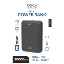 Power Bank ROCA Mini RC-PB-P9/20   20.000mAh  PD20W  Entrada: 2 Tipo C / Salida: USB + Tipo C